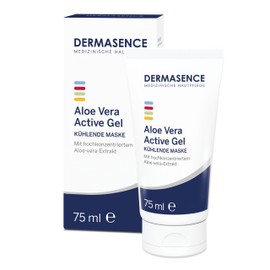 DERMASENCE Aloe Vera Active Gel, 75 ml - Moisturising and Soothing Care Mask for Face, Neck and Cleavage - Ideal After Intensive Sunlight as After-sund Care