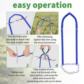 Updated Heavy Duty Fence Repair Tool, Fence Restoration Fence Wire Repair Tool for Fence Repair, Fence Restoration Fence Stretcher Tool for Electric, Horse, Mesh Fencing