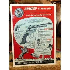 Roy Rogers Schmidt "Shoot'n Iron" Poster Tabletop Display Standee 10 3/4" Tall