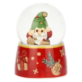 THUN, Boule De Neige Con Gnomo Oliver in Vetro e Ceramica di Alta Qualità, Versione Piccola, Collezione Natale, Arredamento da Collezione, Idea Regalo per Natale, Ø 4,8 cm, 6,7 cm h