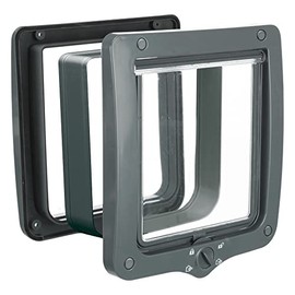 Trixie 4-Way Cat Flap with Tunnel, Grey, 660 g