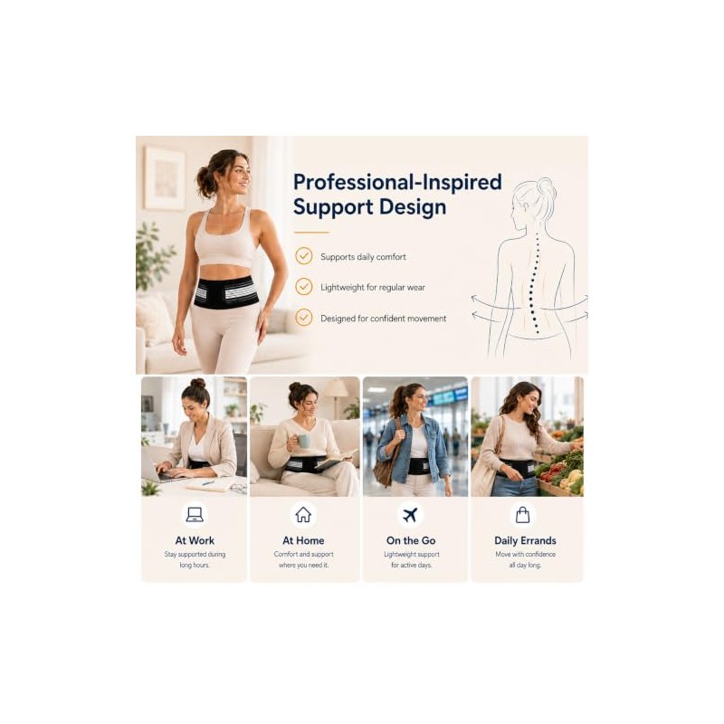 Lightweight Back Brace for Women and Men Lower Back Pain,