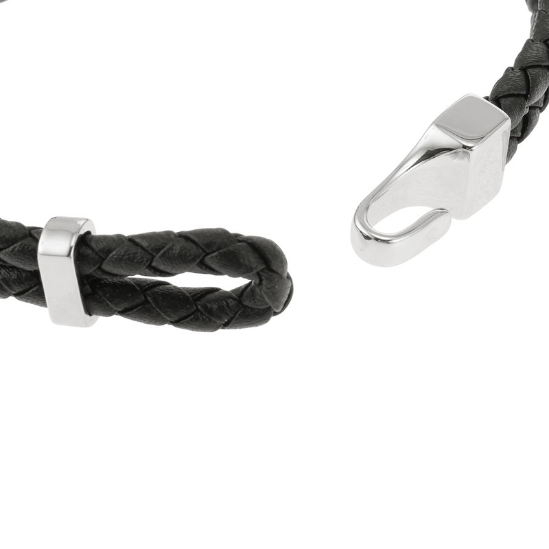 Diesel Braided Leather 2-Strand Bracelet