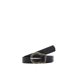 s.Oliver Women's Leather Belt with Clasp Black 85, black