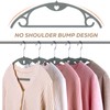 Grey Plastic Hangers 50 Pack: No Shoulder Bumps Ultra Thin