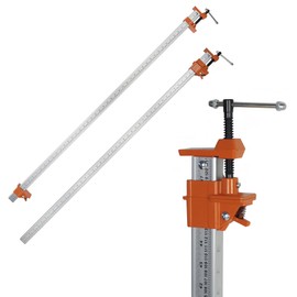 FEIRONG 48-inches Bar Clamps with 2-Pack, 330LB Load Limit with Built-in Ruler, 90° Angled Jaws for DIY Projects & Cabinet Installation