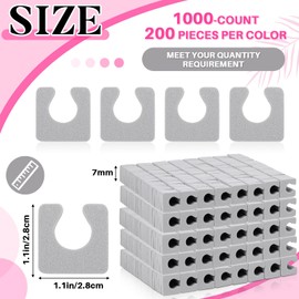 Mumufy 1000 Pcs Individual Pedicure Toe Separators Soft Foam Toe Spacers Comfortable Finger Toe Dividers Pedicure for Women Men Girls Manicure Feet Nail Polish Art Painting Spa(Gray)
