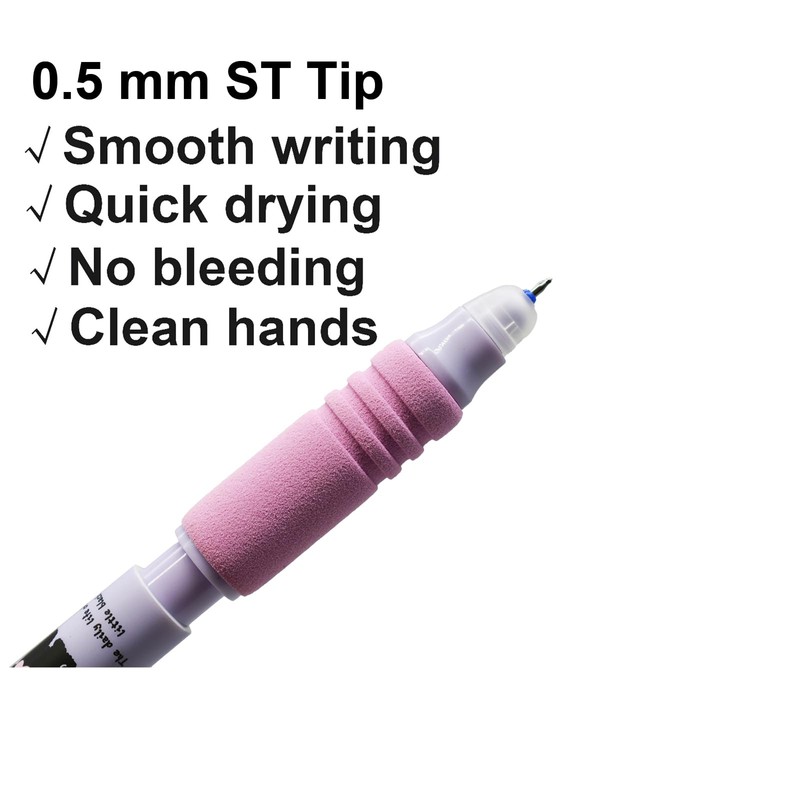Maydahui 8 Pcs Erasable Gel Pens Blue Ink Soft Grip