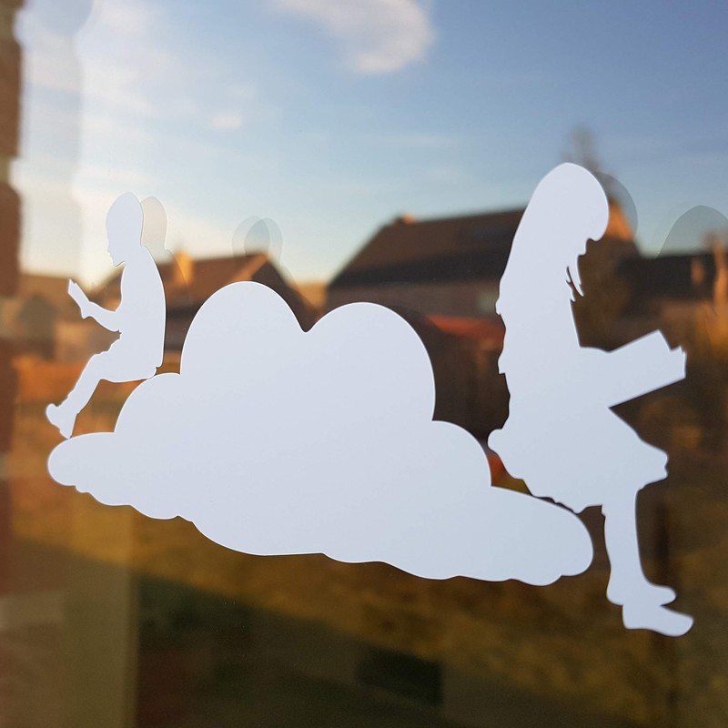 Imaggge.com Anti-Collision Stickers for Glass Doors (Clouds) – Prevents Birds