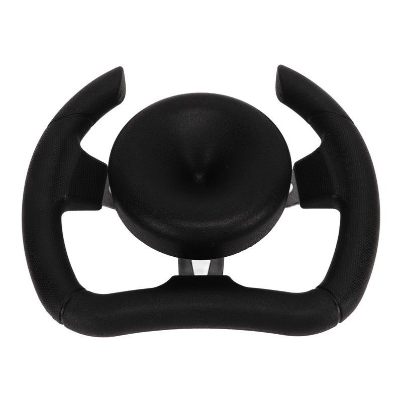 277mm Racing Steering Wheel with 135mm Adapter Black PU Universal