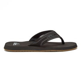 Quiksilver Men's Monkey Wrench 3 Point Sandal, Black/Black/Brown, 10 M US
