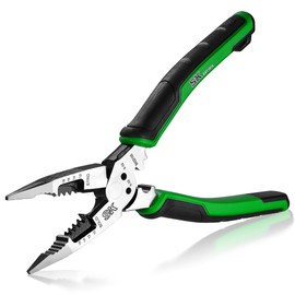 SK 8-Inch Multi-use Long Nose Pliers, Needle Nose Pliers, 7 IN 1, Ergonomic Anti-slip Handle for Comfortable Grip