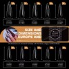 50pcs/box Transparent Seamless Fake Nail Soft Full Cover Trapezoidal Oval