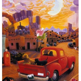 Stephen Morath, "Sunset Ride" poster, 22.25"x25.5"w image Just a few remaining