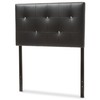 Baxton Studio Dalini Modern and Contemporary Black Faux Leather Upholstered