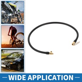 A ABSOPRO Tire Inflator Extension Tube Durable 27.56inch M8x0.8 8mm ID Air Pump Extend Hose Adapter Tire Valve Deflatable Rubber Black 1pc