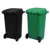 Operitacx 2pcs Recycle Bin Mini Wheelie Bin Trash Can Pencil
