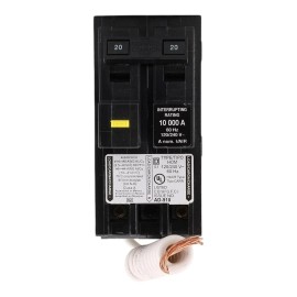 Square D NEW Square D HOM220GFI Homeline 20 Amp 2 Pole GFCI Circuit Breaker Ground Fault