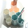 AhfuLife Creative Multifunction Hexagon Makeup Brush Vase Brush Pot Pen