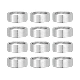 PATIKIL 12 Pcs Stainless Steel Spacers, 10mm ID x 12mm OD x 4mm Height 304 Stainless Steel Bushing Screw Standoff Unthreaded Round Spacer for 3/8"M10 Screws Bolts Nuts