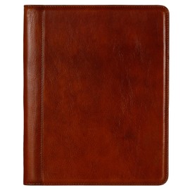 Time Resistance Leather Portfolio – Tablet size Leather Document Case – Small Briefcase Made in Italy