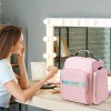 Maletín De Maquillaje Rosa Con 4 Bolsas Organizadoras