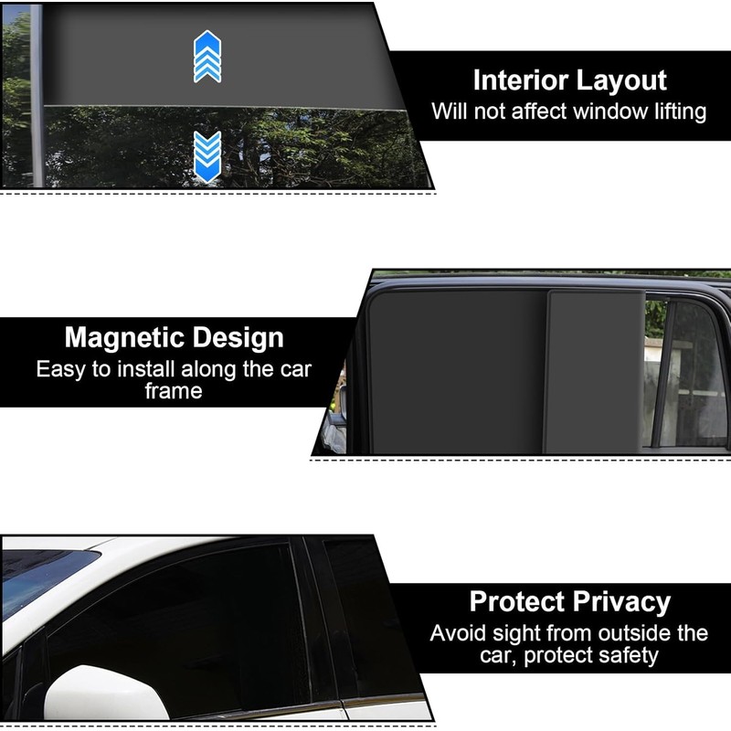 Car Sun Shade 4 Pieces Magnetic & UV Protection Window
