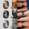 ThunderFit Silicone Rings for Men, Breathable Patterned Design Sleek Step