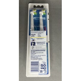 Oral-B Floss Action Replacement White Toothbrush Heads Pack of 2 Heads NEW