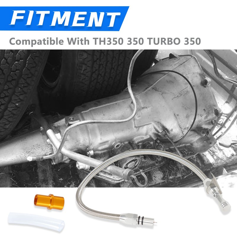 YESHMA Transmission Dipstick Stainless Braided Hose TH350 TH-400 700R4 Tranny