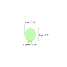 PATIKIL Pack of 200 Fishing Beads Soft Plastic Glowing Fishing Bait Oval 5 x 4 mm Green