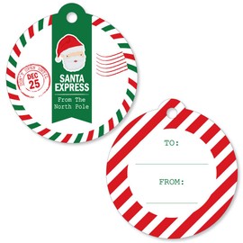 Big Dot of Happiness Santa's Special Delivery - from Santa Claus Christmas Favor Gift Tags (Set of 20)