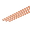 sourcing map Pack of 3 Pure Copper Rod, 0.2 Inch
