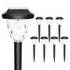 GIGALUMI 8 Pack Solar Lights Outdoor, Solar Pathway Lights with