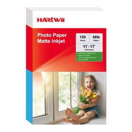 HARTWII 120 Sheets Matte Presentation Paper 11x17 48lb 180gsm Photo Paper for All Dye Ink Inkjet Printers