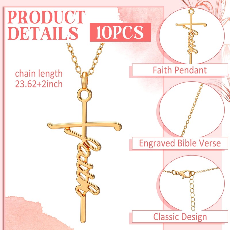 Kenning 20 Pcs Church Gifts for Women Christian Faith Cross