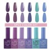 10 Gamas Gel Semipermanente Jr 6pz De 15 Ml Cuadrada