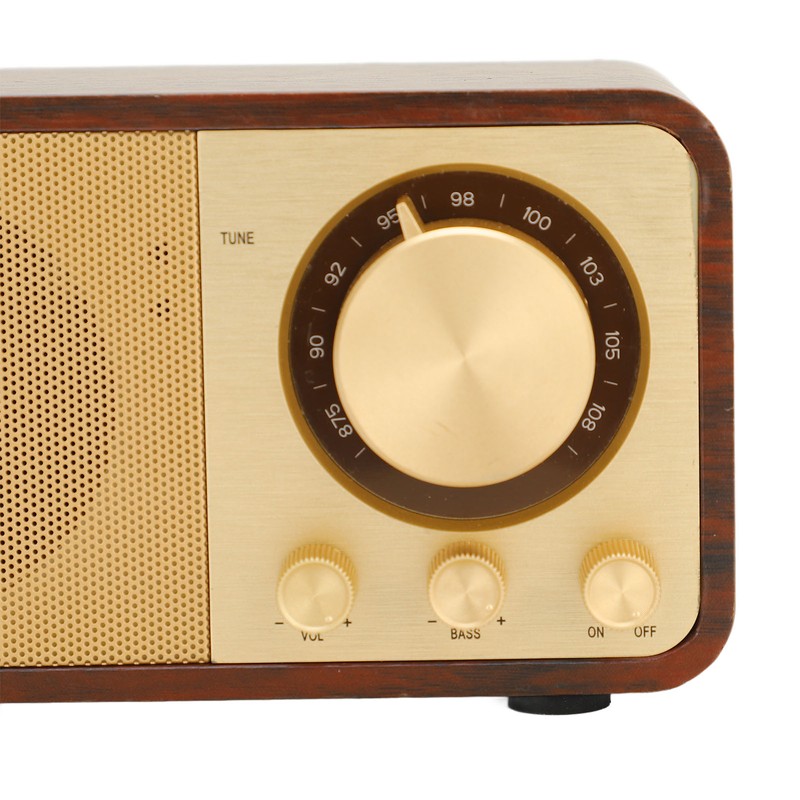 Retro Wood Bluetooth Speaker Clear Sound Quality Mini Portable Wireless
