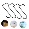 WHAMVOX 4-Pack Iron Flower Basket Hanger for Outdoor Wall Balcony