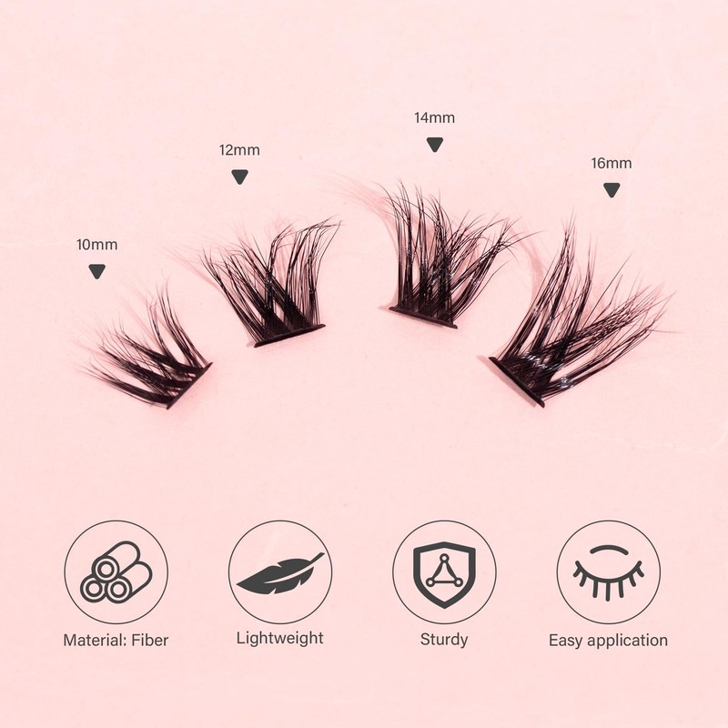 False Eyelashes Natural style, Multipack False Eyelashes, Lash Clusters, Lengthening