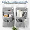 2PCS Wall Hanging Storage Bag, Grey Foldable Hanging Organiser 30x22x10cm