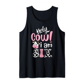 Holy Cow Im Six Birthday Decorations Girl 6 Years Old Bday Tank Top