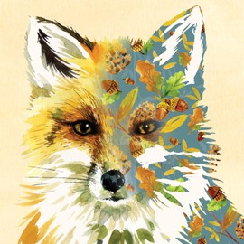 Twizler Fox Greeting Card - Blank Inside for Any Occasion - Animal Birthday Card for Men or Women - Nature Wildlife Art