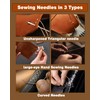 FOUSNOW 36 Pcs Heavy Duty Sewing Needles Kit, Curved Sewing