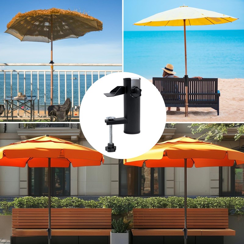 Cisolen Parasol Holder Balcony Railing Clamp Parasol Balcony Railing Umbrella