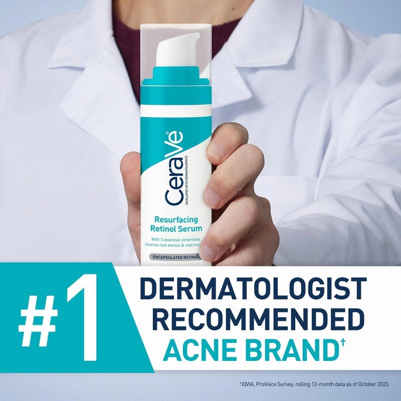 CeraVe Resurfacing Retinol Serum For Post Acne Marks, Formulated With