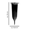 VonBueren Grave Vase with Ground Spike, Pack of 2, Black,