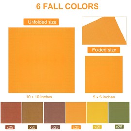 Kochorie 150 Pieces Thanksgiving Fall Paper Napkins Cocktail Napkin Beverage Luncheon Napkins 2 Ply for Autumn Party Favors, 6 Colors