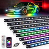OPPBUY 8PCS Led Underglow Light for Car,Dream Color Chasing Underglow