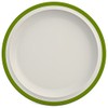 Ornamin Flat Plate Diameter 26 cm Green Melamine Edge (Model